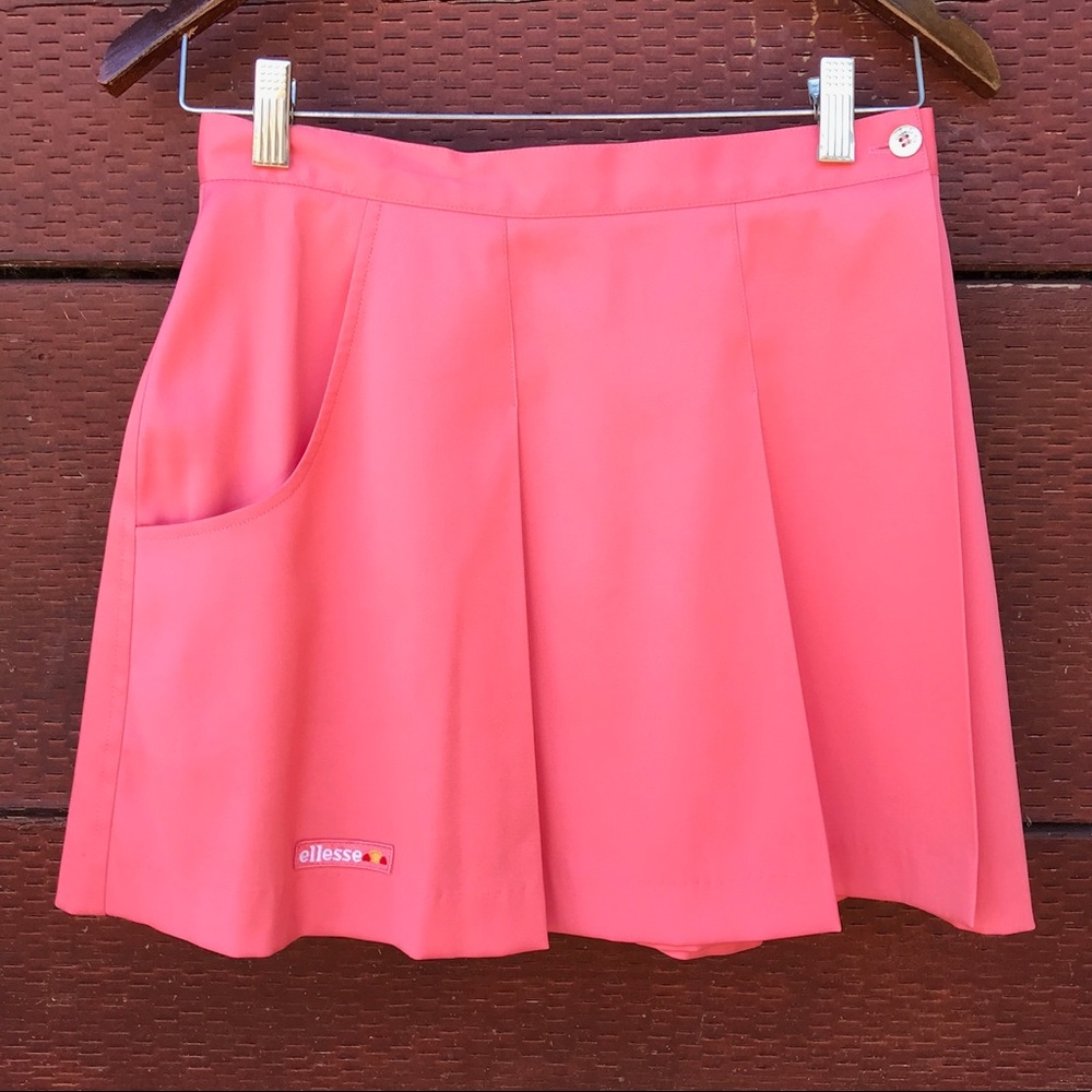 Vintage Ellesse PIGNOLO - Neon Coral Sports Skirt AO93757
